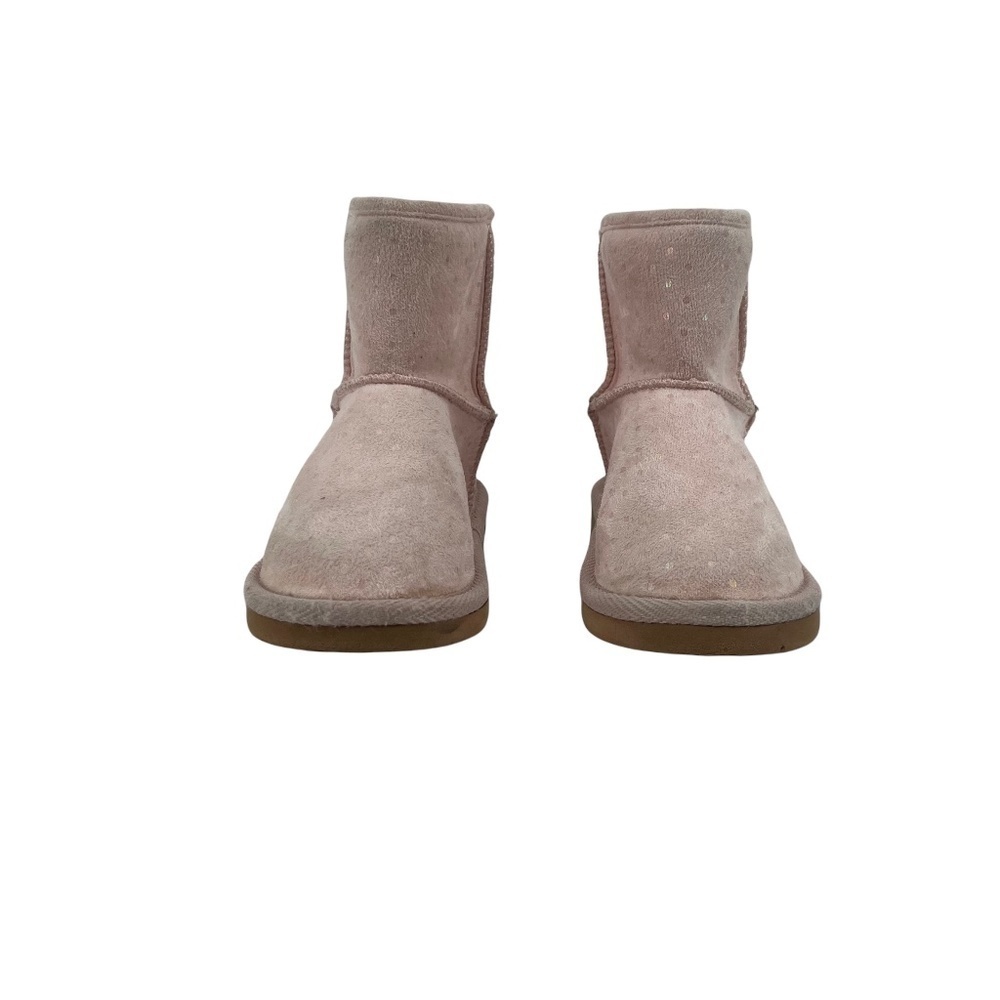 Old Navy Pink Slip-On Faux Sherpa Lined Sparkle Boots Size 8 Toddler Girl’s